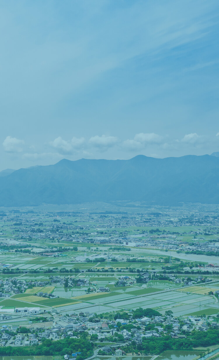 中信アスナの本社がある松本市の田園風景